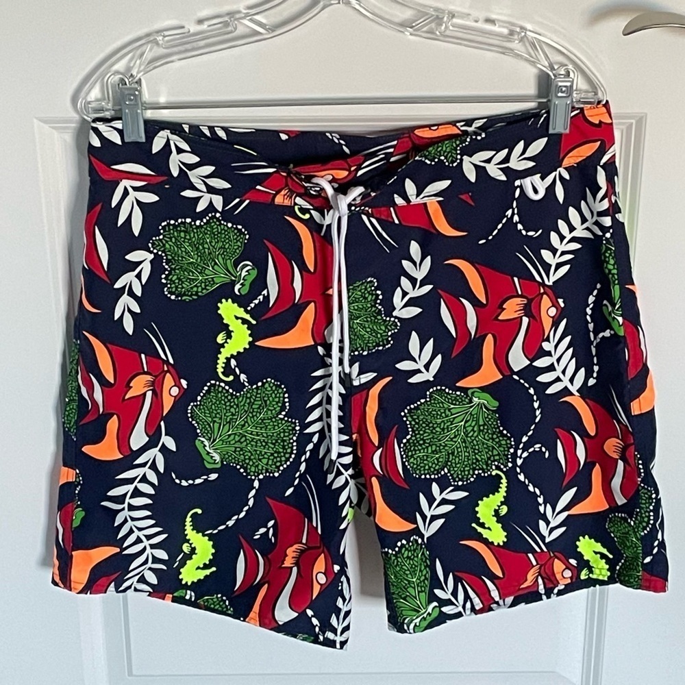 RLX Ralph Lauren Swim Trunks floral fish print 35211